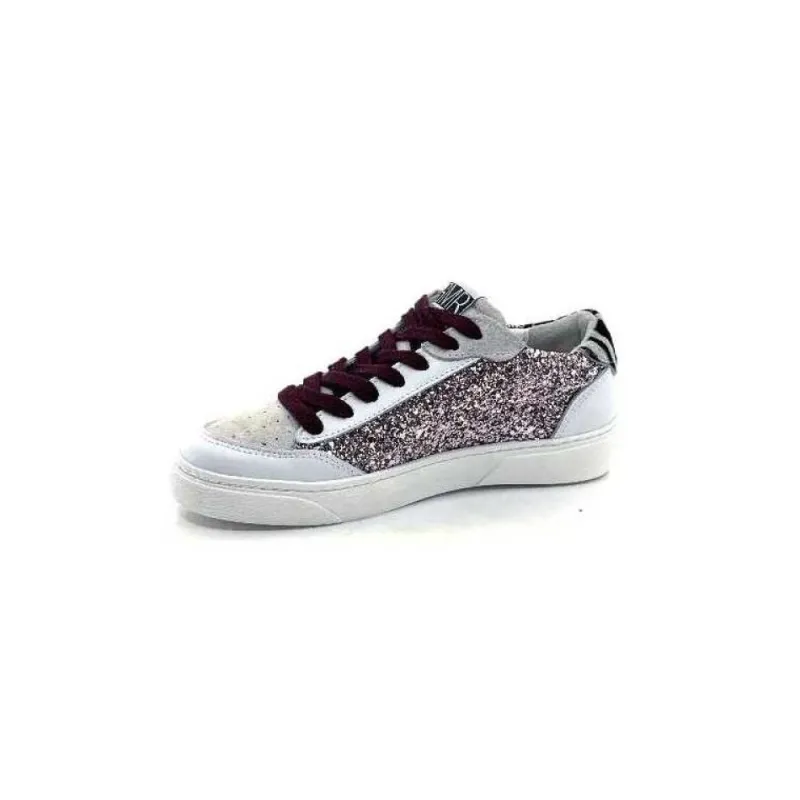 Smr23 Taline 10435 Cuir Blanc Glitter Rose*Semerdjian Online