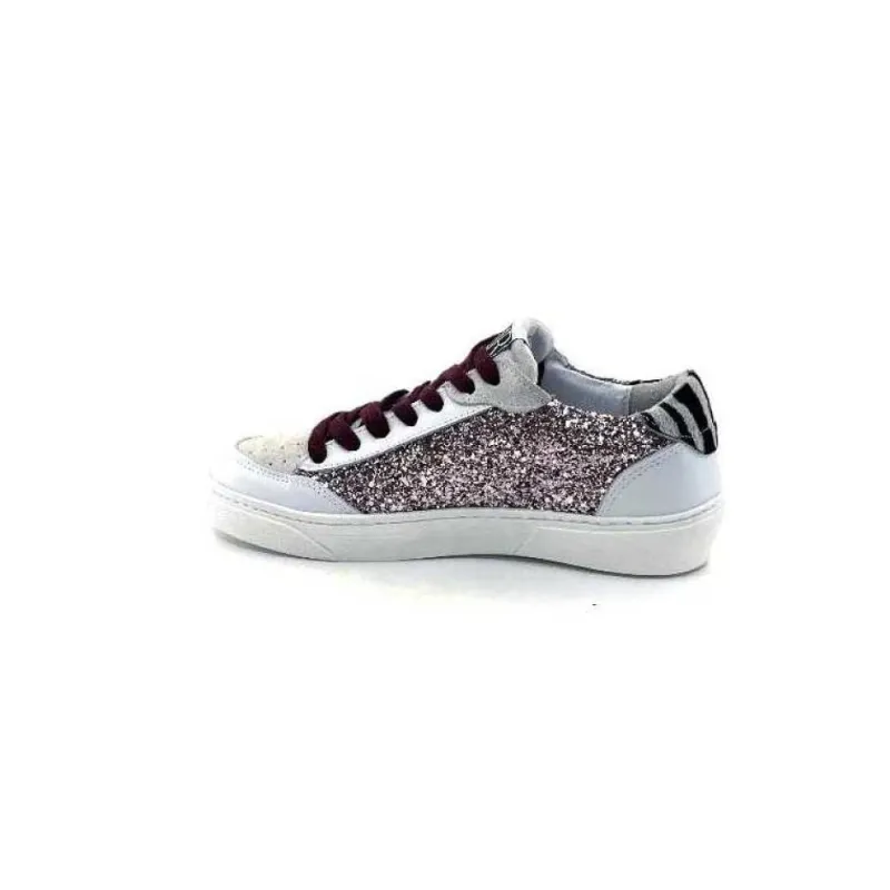 Smr23 Taline 10435 Cuir Blanc Glitter Rose*Semerdjian Online