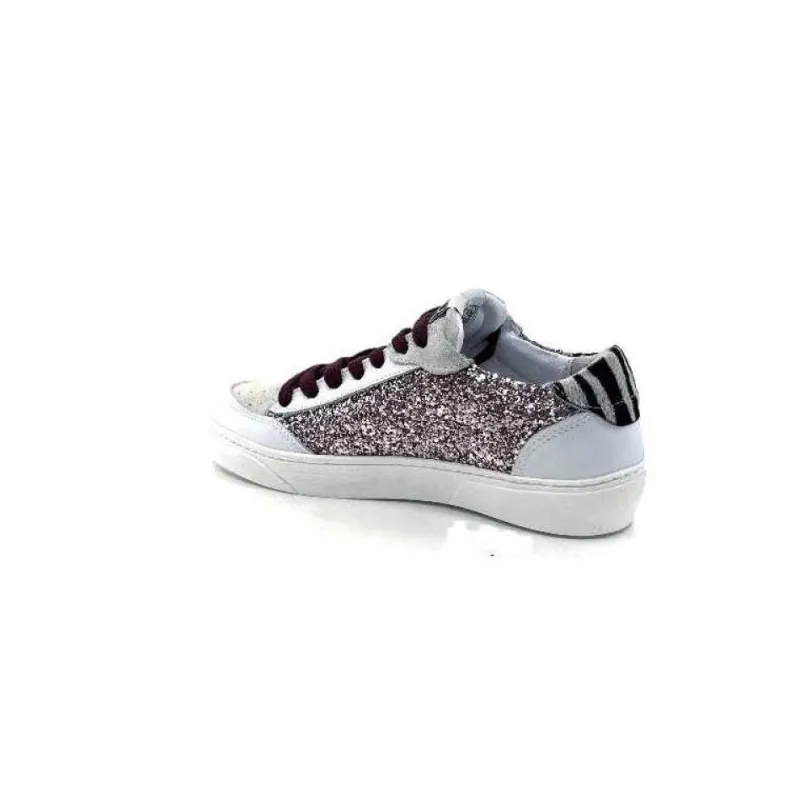 Smr23 Taline 10435 Cuir Blanc Glitter Rose*Semerdjian Online