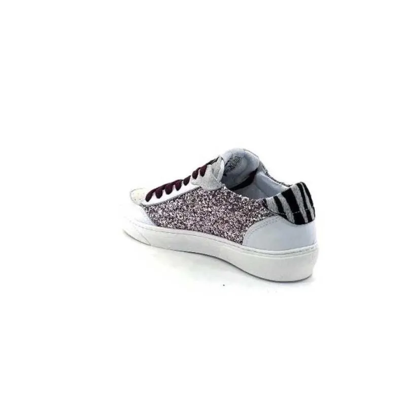 Smr23 Taline 10435 Cuir Blanc Glitter Rose*Semerdjian Online