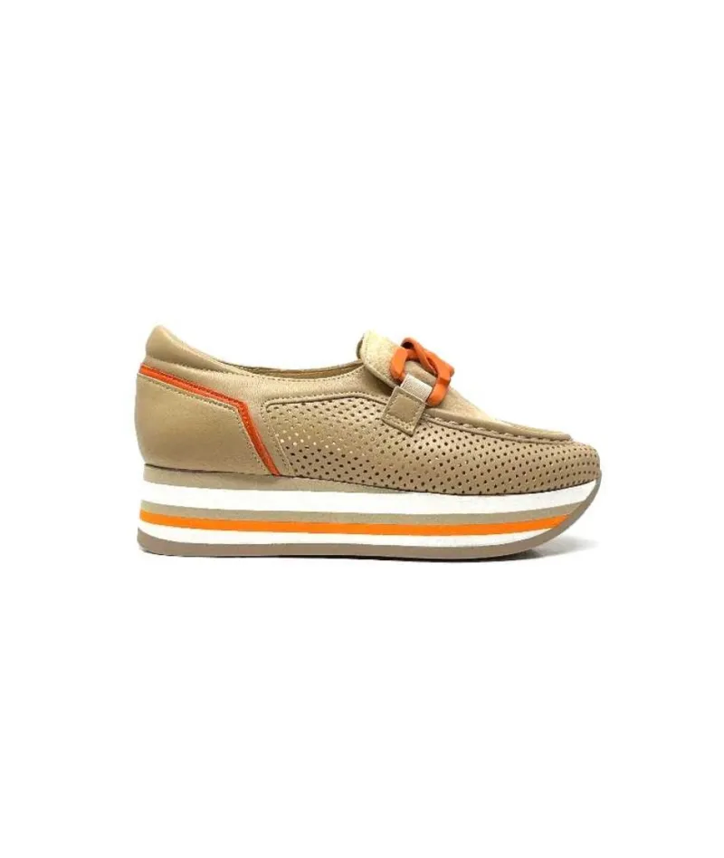 7-78-56 Cuir Et Daim Camel*Softwaves Outlet