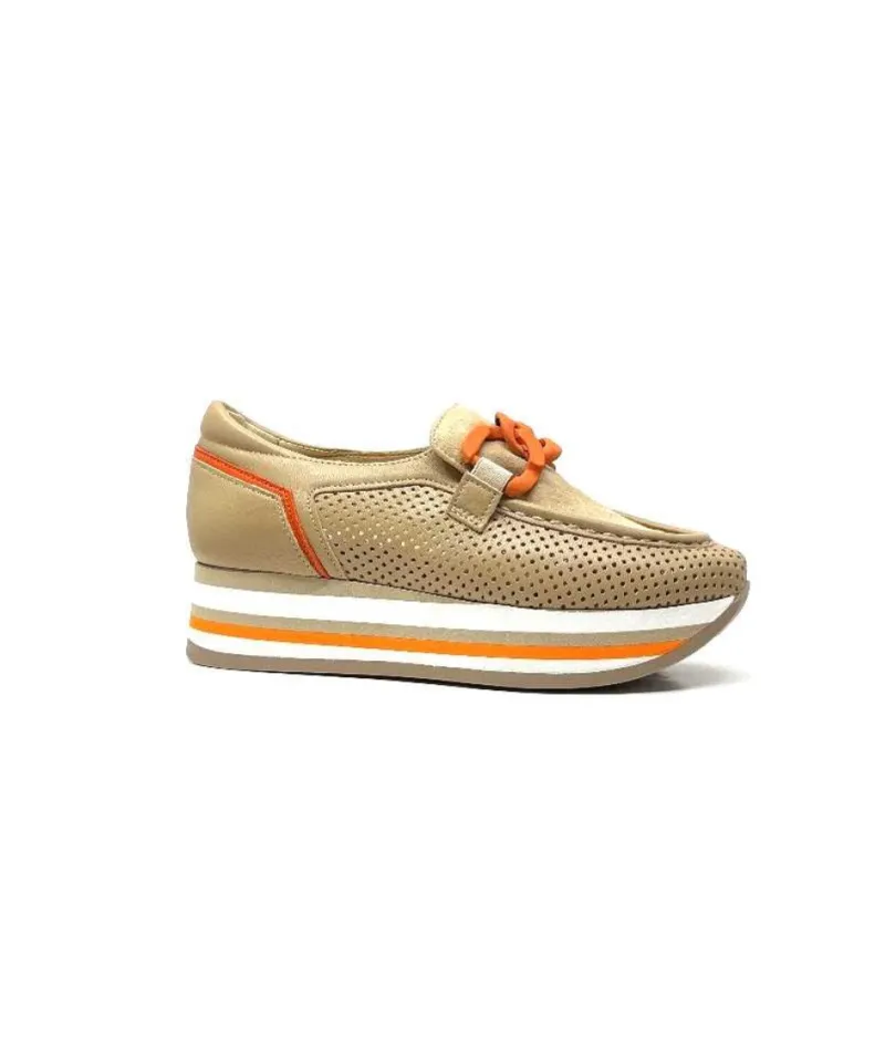 7-78-56 Cuir Et Daim Camel*Softwaves Outlet