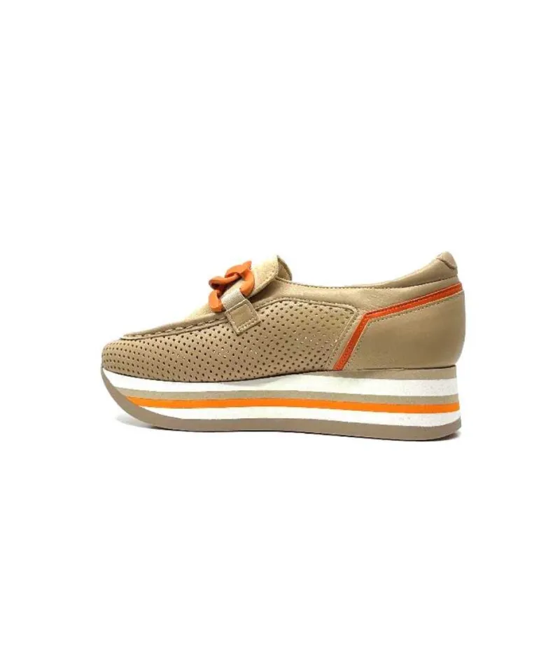 7-78-56 Cuir Et Daim Camel*Softwaves Outlet