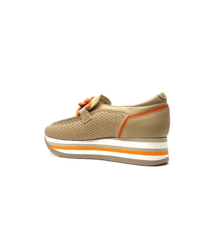 7-78-56 Cuir Et Daim Camel*Softwaves Outlet