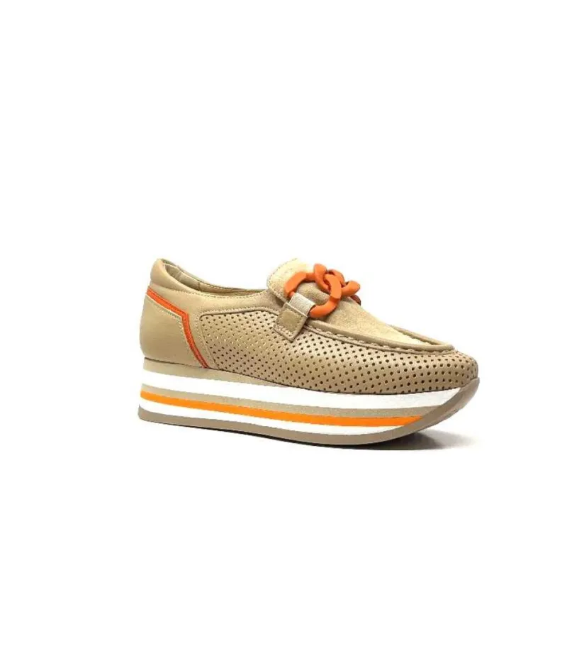 7-78-56 Cuir Et Daim Camel*Softwaves Outlet