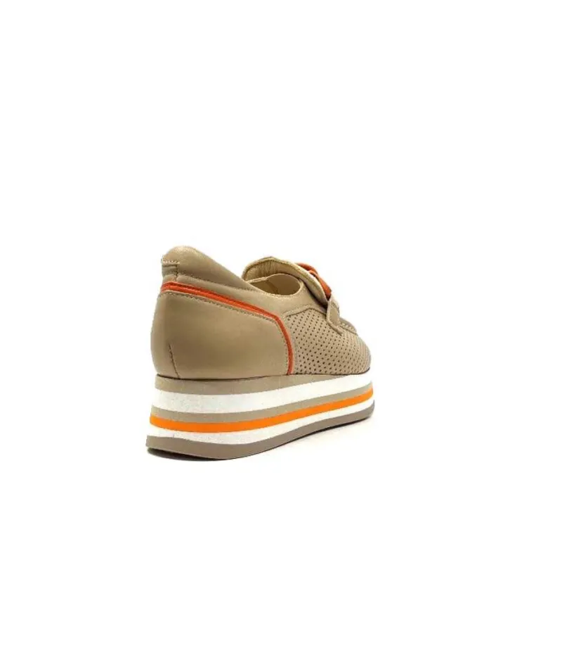 7-78-56 Cuir Et Daim Camel*Softwaves Outlet