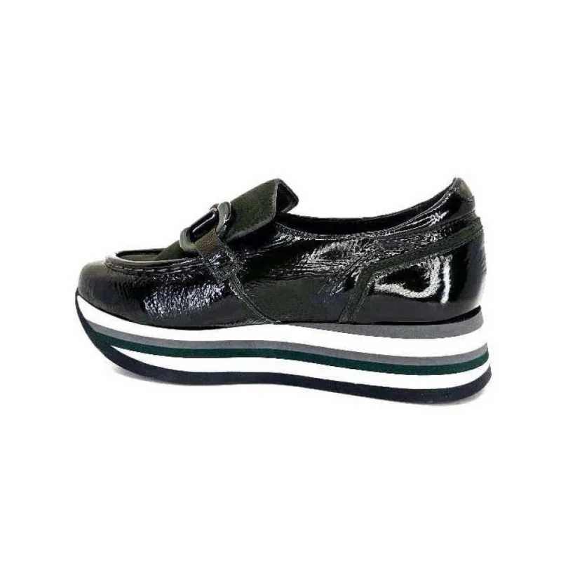 7.78.61 Cuir Vernis Et Daim Kaki*Softwaves Hot