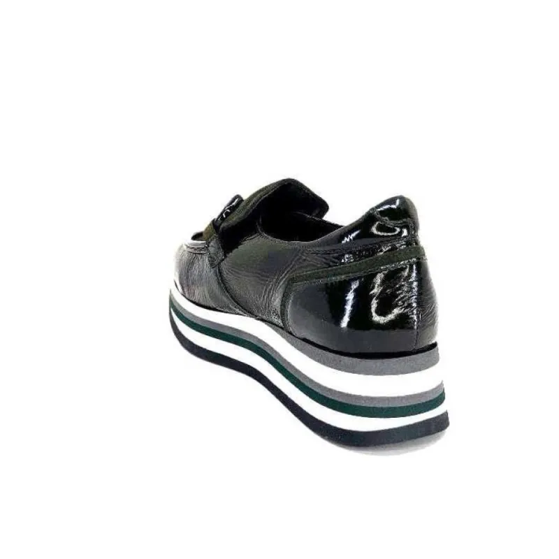 7.78.61 Cuir Vernis Et Daim Kaki*Softwaves Hot