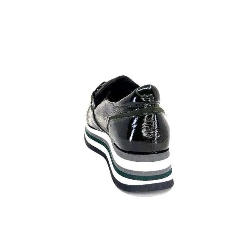 7.78.61 Cuir Vernis Et Daim Kaki*Softwaves Hot