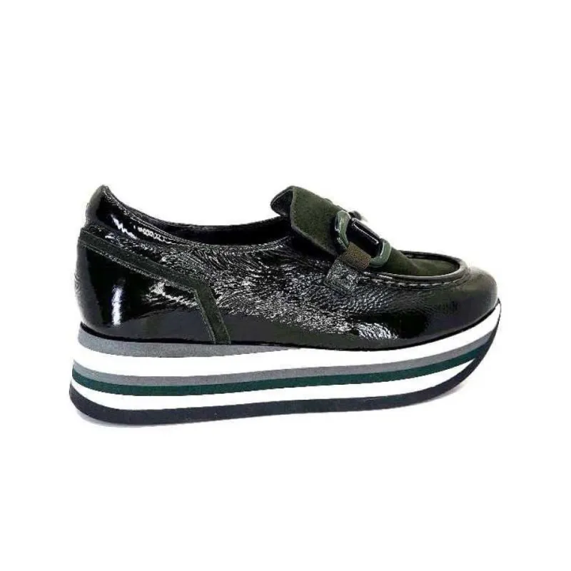 7.78.61 Cuir Vernis Et Daim Kaki*Softwaves Hot