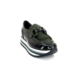 7.78.61 Cuir Vernis Et Daim Kaki*Softwaves Hot