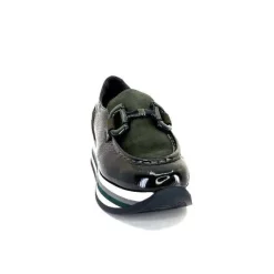 7.78.61 Cuir Vernis Et Daim Kaki*Softwaves Hot