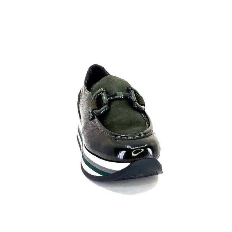 7.78.61 Cuir Vernis Et Daim Kaki*Softwaves Hot