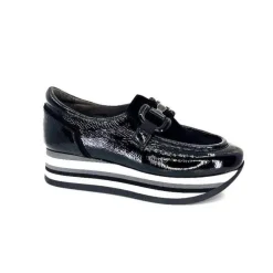 7.78.61 Cuir Vernis Et Daim Noir*Softwaves Discount