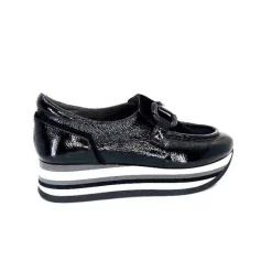 7.78.61 Cuir Vernis Et Daim Noir*Softwaves Discount