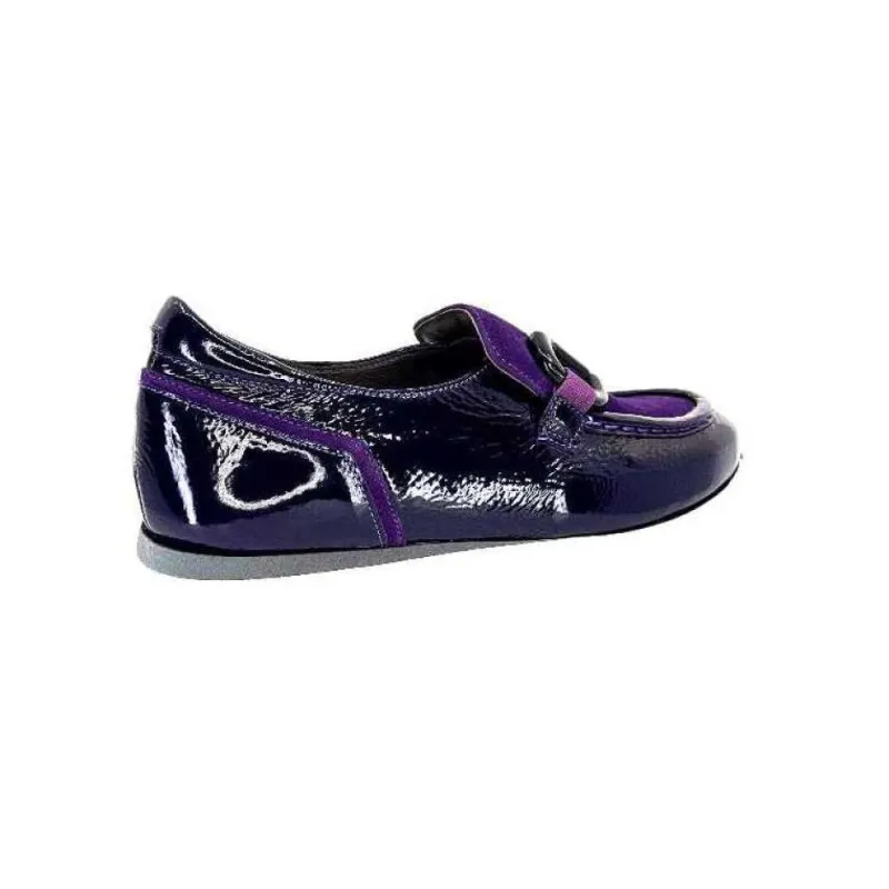 7.78.61 Cuir Vernis Et Daim Violet*Softwaves Outlet