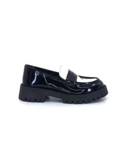 11244 Cg Cuir Noir & Vernis Blanc*We Do Best