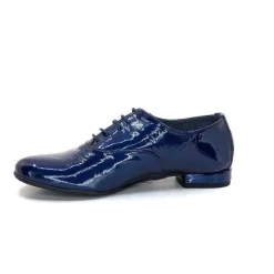 Xavier Danaud Cross Cuir Vernis Bleu*Ivoire0581